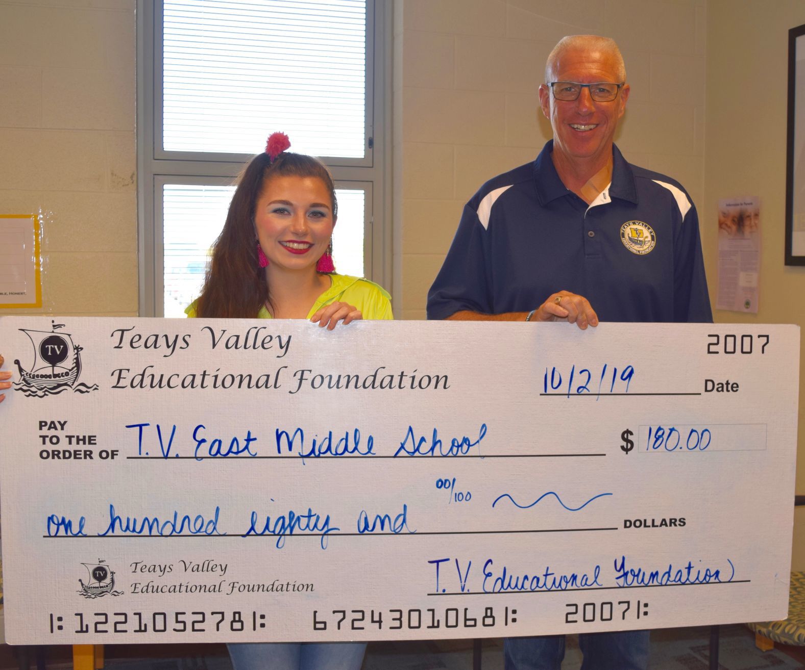 TV East Middle School receives grant